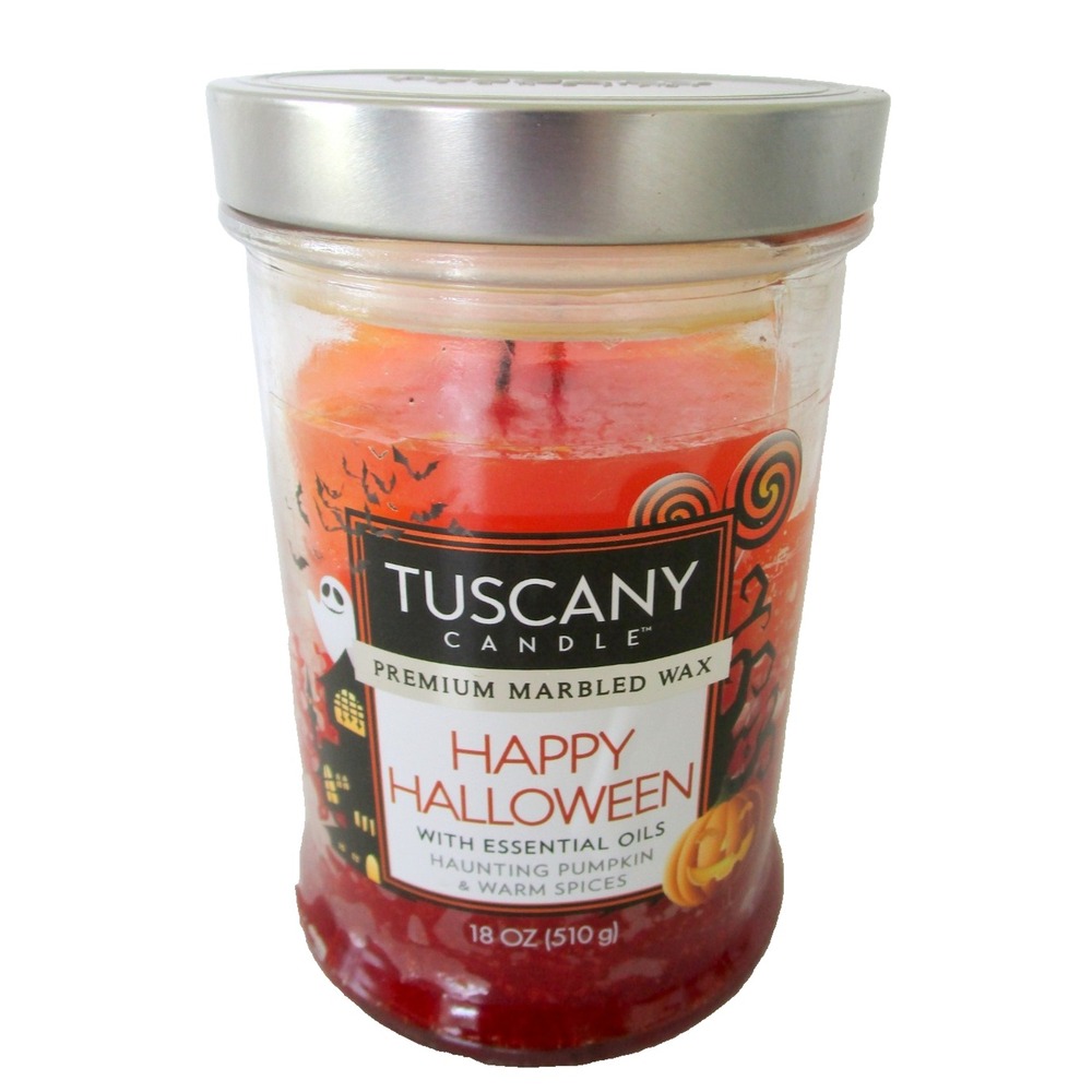 Tuscany Candle Happy Halloween 18 oz Jar with Lid Haunting Pumpkin & Warm Spices